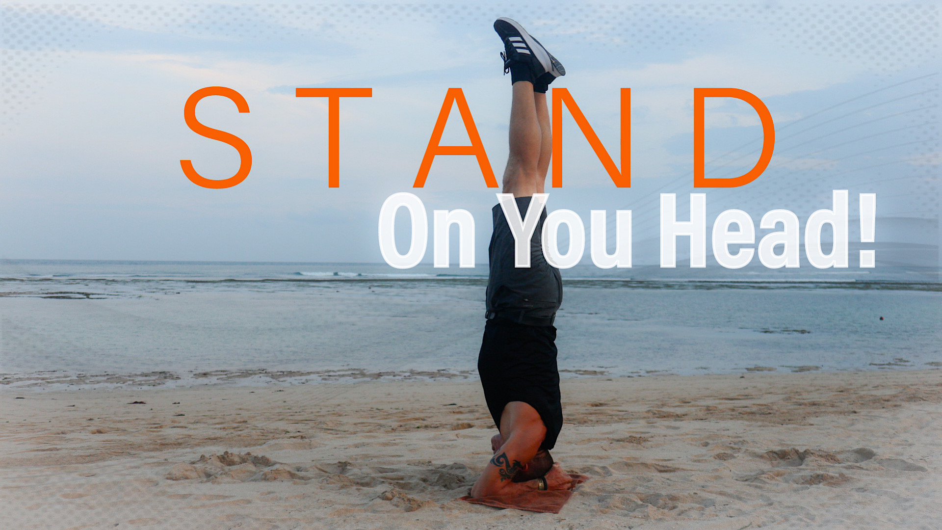 Headstand on the beach